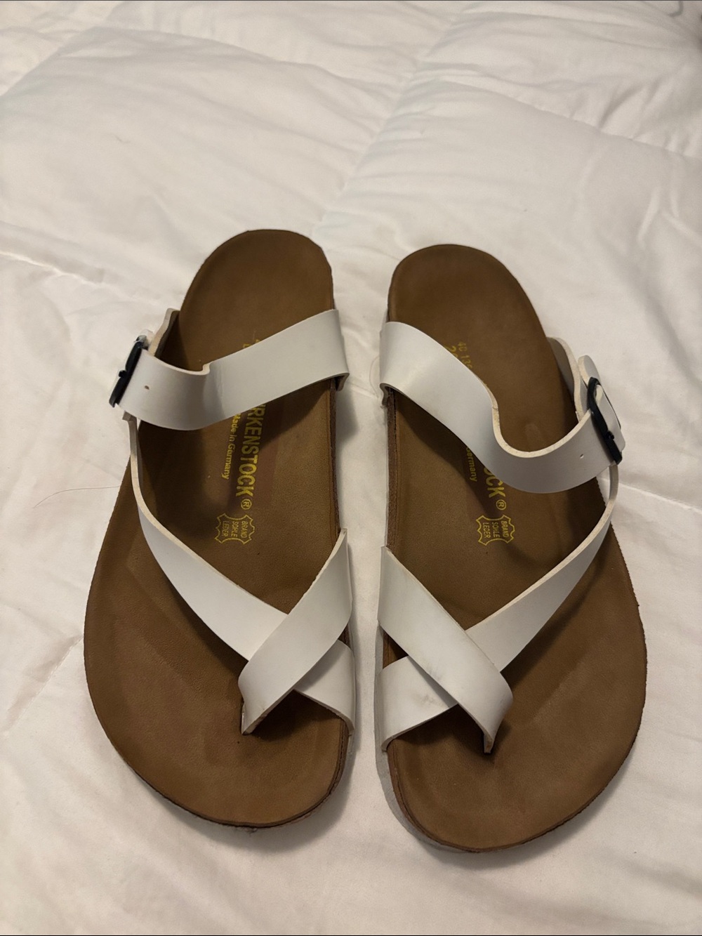 Birkenstock White Crossover Strap Women's Sandals